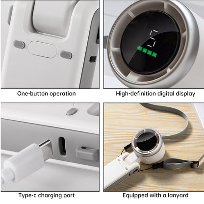 Portable Handheld Fan - Foldable USB Rechargeable Mini Electric Fan with Digital Display
