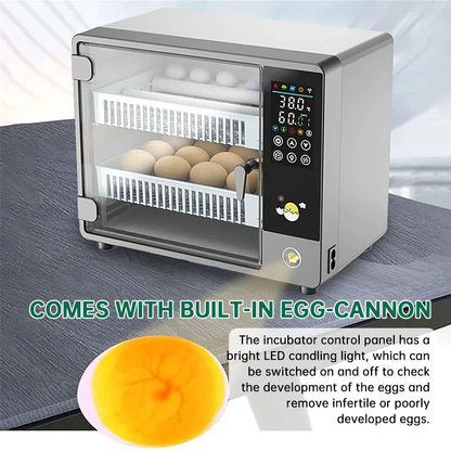 24 Egg Incubator with Automatic Turner | Digital Touch Control Hatchery Machine