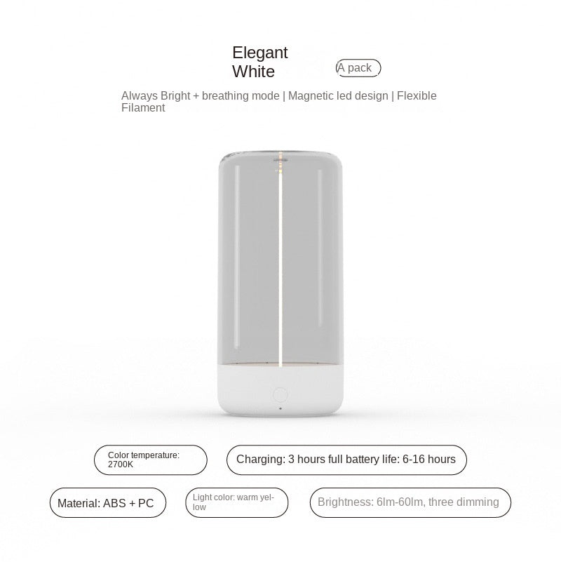 Portable LED Camping Lamp with Type-C Charging / Anti-Blue Light Night Light / Durable Creative Ambient Light