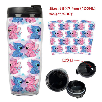 Cute Stitch Cartoon Double-Layer Insulated Travel Mug - 400ml