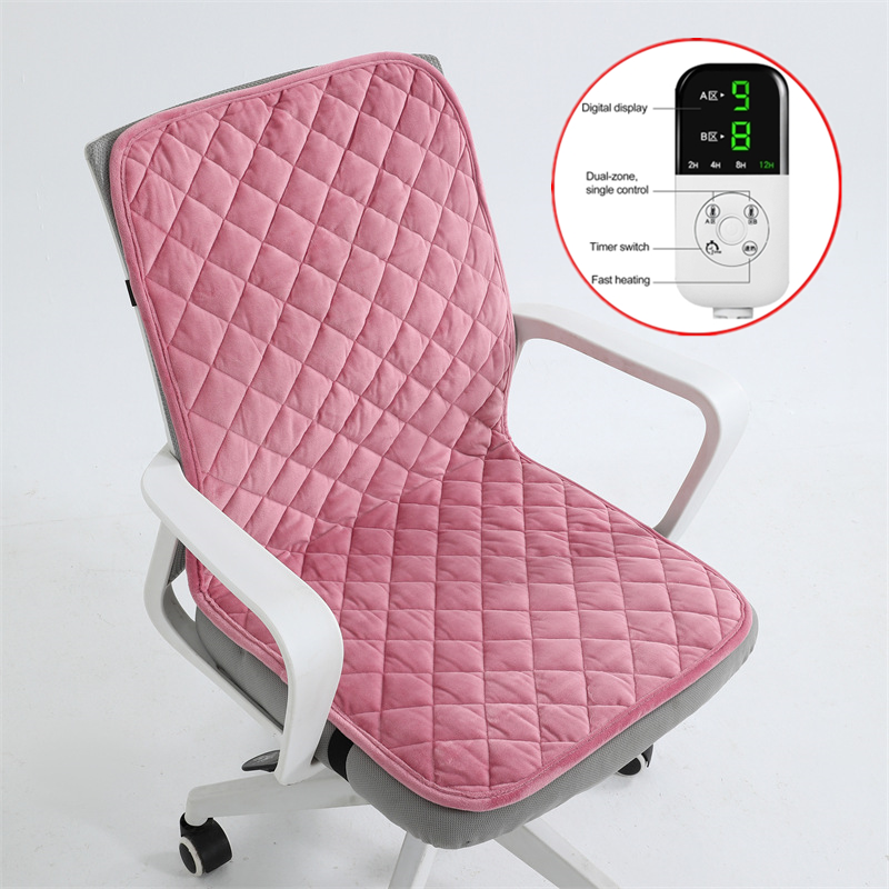 Smart Heated Office Chair Cushion | Electric Mat with Timer & Integrated Backrest (220V)