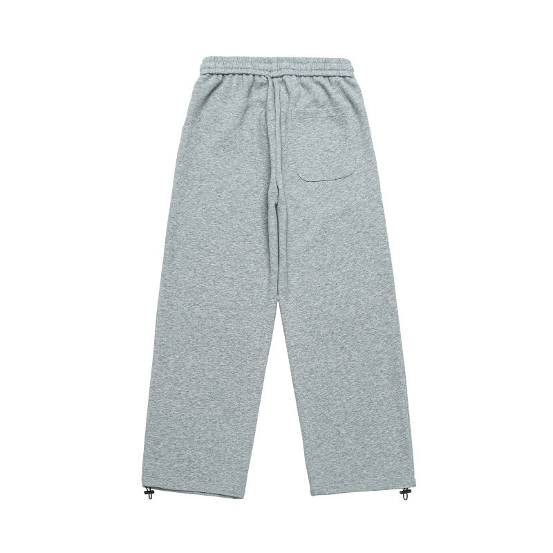 Unisex Loose Fit Sweatpants with Drawstring and Large Letter Print