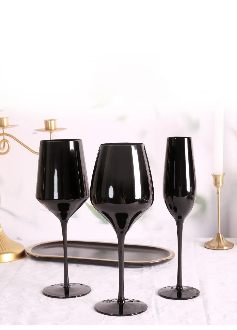 Nordic Creative Black Lead-Free Crystal Glass Champagne Cup / Wine Glasses
