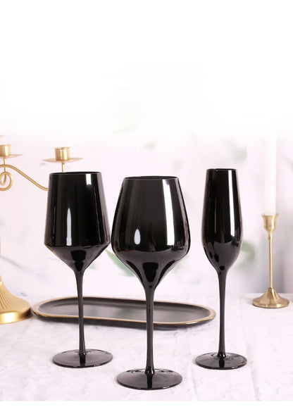 Nordic Creative Black Lead-Free Crystal Glass Champagne Cup / Wine Glasses