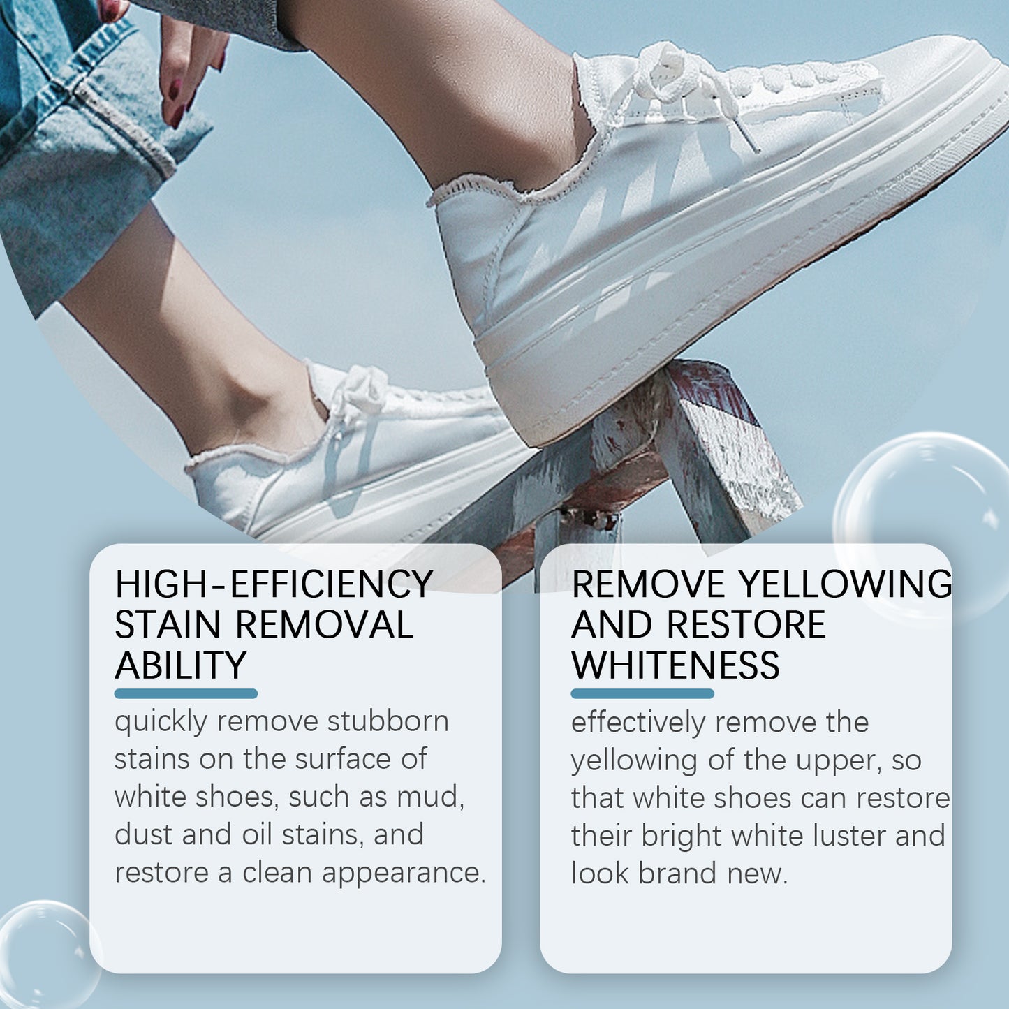 Multi-functional White Shoes Cleaning Cream - Instant Stain Remover with Sponge
