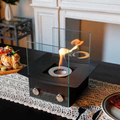 Portable Desktop Alcohol Fireplace - Indoor & Outdoor Real Flame Tabletop Fire Pit