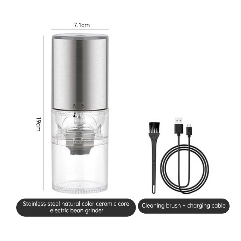 Portable USB Rechargeable Electric Coffee Bean Grinder with Adjustable Coarseness