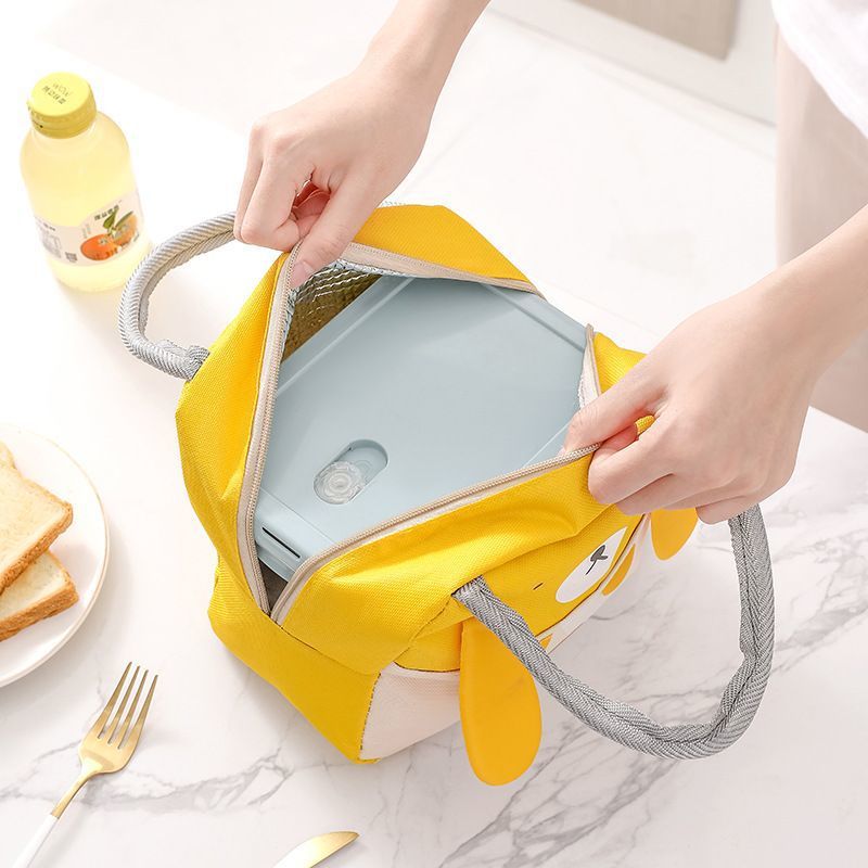Portable Cartoon Insulated Thermal Lunch Bag for Kids & Adults - Cute Animal Picnic Cooler Tote