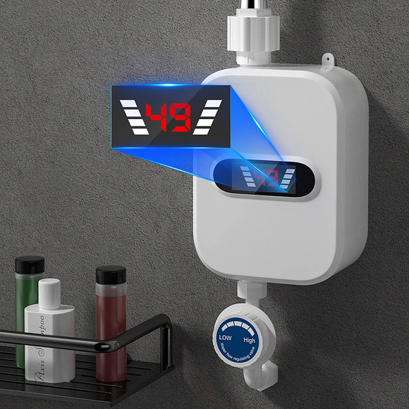 Instant Electric Tankless Water Heater – 3500W Fast Heating Thermostatic Shower Set for Kitchen & Bathroom