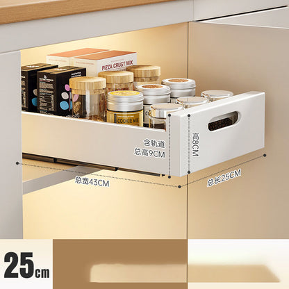 Multi-Purpose Pull-Out Kitchen Drawer Organizer – Sliding Storage Rack for Dishes, Spice Jars & Cabinets