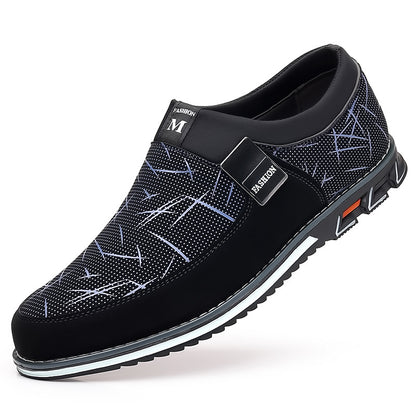 Trendy Color-Blocked Geometric Pattern Casual Shoes for Men