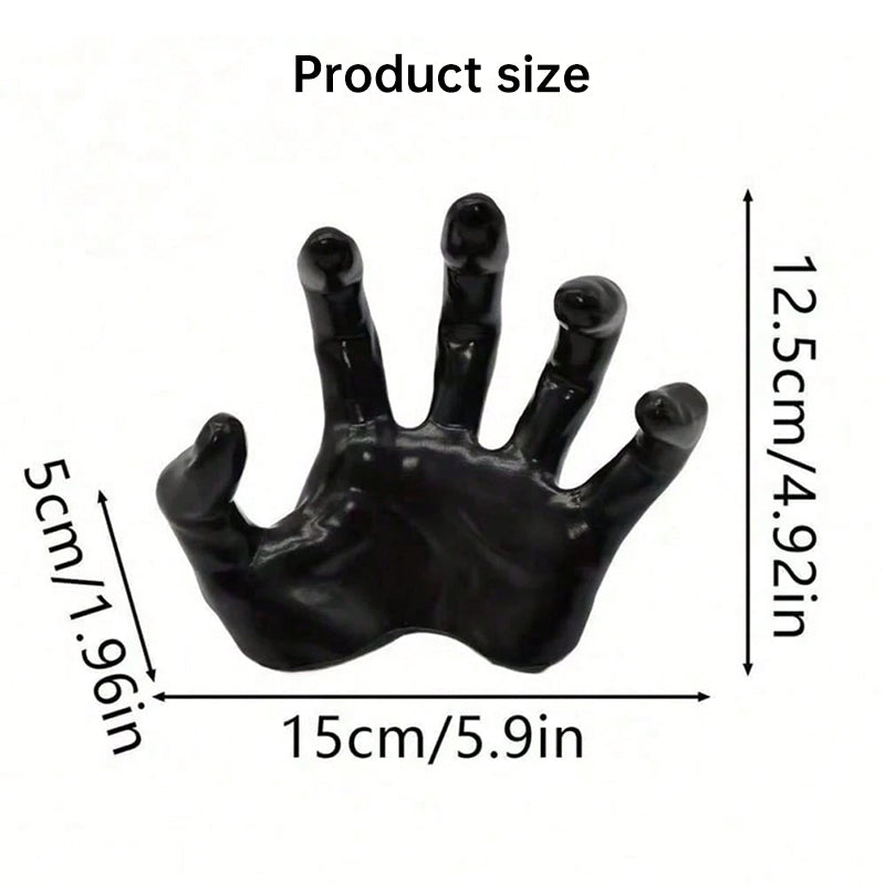 Gothic Spooky Hands Wall Decor – Halloween Candle Holder & Bat Wall Stickers Set