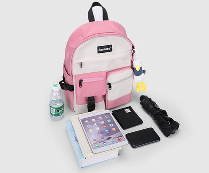 INS Style Lightweight School Backpack for Girls - Large Capacity Casual Campus Bag