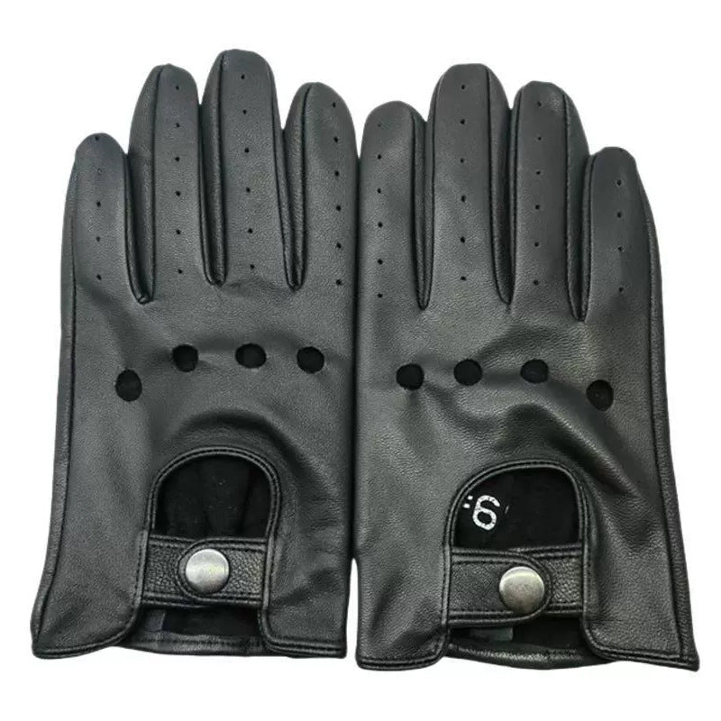 Men's Classic Perforated Leather Driving Gloves | Anti-Slip Sports Cycling & Outdoor Gloves