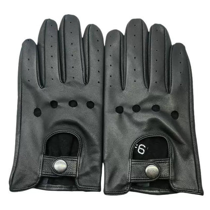Men's Classic Perforated Leather Driving Gloves | Anti-Slip Sports Cycling & Outdoor Gloves