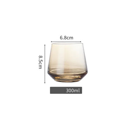 European Luxury Smoke Gray Crystal Wine Glasses - Premium Champagne & Cocktail Goblets