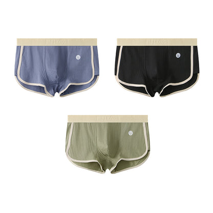 Women's Ribbed Cotton Mid-Waist Safety Shorts / Boxer Underwear
