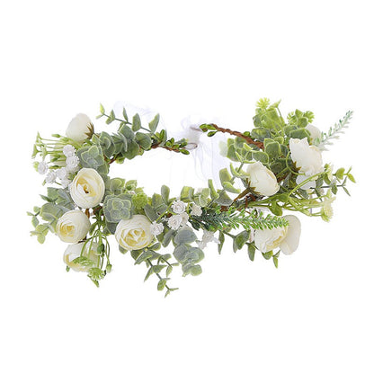 Forest Style Floral Wreath Headband - Bride & Bridesmaid Flower Crown