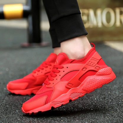 Ultra-Lightweight Vibrant Red Running Shoes – Breathable Mesh Sports Sneakers for Men & Women