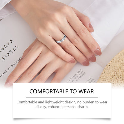 Hoexe Silver Dot Diamond Ring - Luxury Comfort Fit for Men & Women