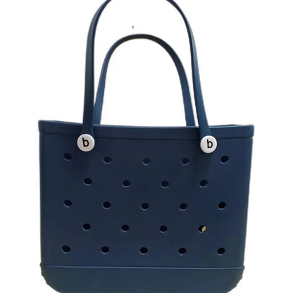 Printed EVA Beach Storage Bag - Waterproof Outdoor Basket & Handbag with Cow Print