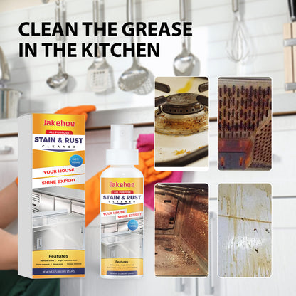 Powerful Multi-Purpose Stain & Rust Cleaner Spray – Ultimate Kitchen Degreaser & Metal Polishing Solution
