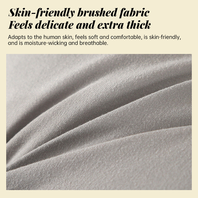 Fluffy Warm Feather-Cotton Backrest - Classic Solid Brushed Triangular Bed Cushion