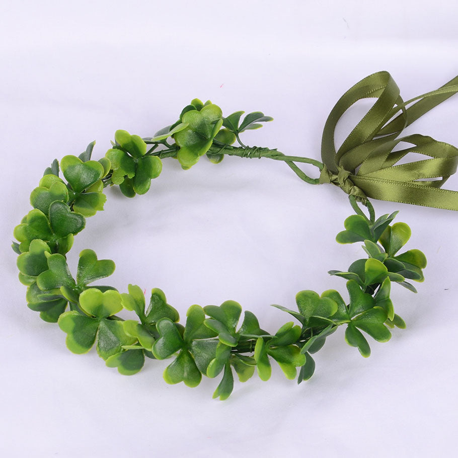 Boho Rustic Green Foliage Wreath with Ribbon Tie