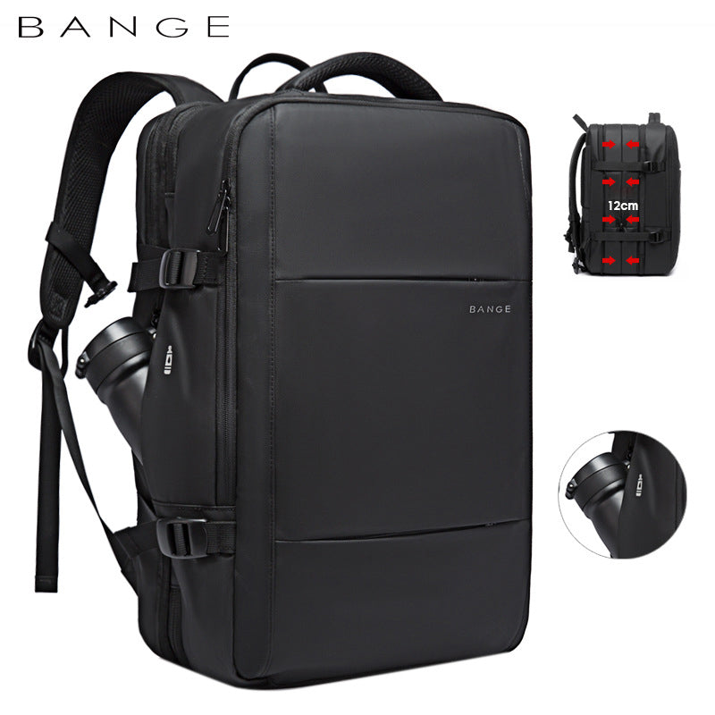BANGE Men's Large Capacity Expandable Backpack - Waterproof Business, Travel & College Computer Bag