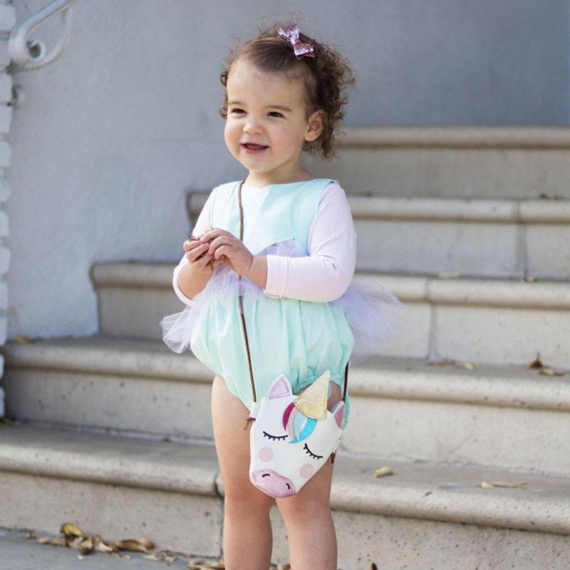 Cute Cartoon Unicorn Leather Shoulder Bag for Kids - Mini Crossbody Coin Purse & Messenger Bag for Girls