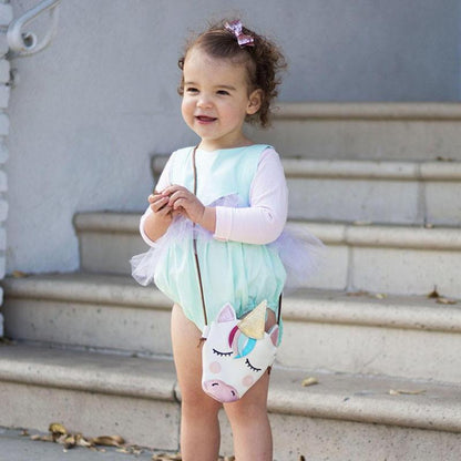 Cute Cartoon Unicorn Leather Shoulder Bag for Kids - Mini Crossbody Coin Purse & Messenger Bag for Girls