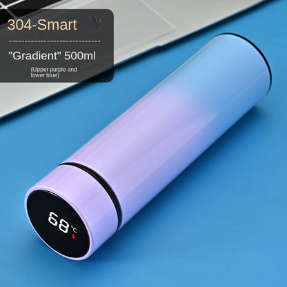 Smart LED Temperature Display Thermos - 500ml Insulated Stainless Steel Water Bottle