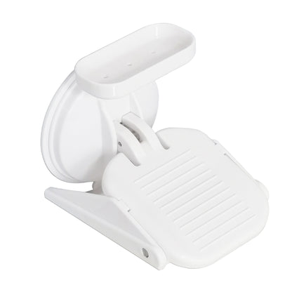 Wall-Mounted Shower Footrest with Strong Suction Cup – Non-Slip Foldable Foot Step for Shaving & Washing Feet