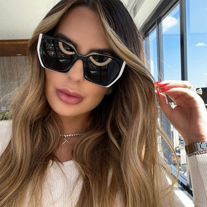 New Fashion Cat-Eye Wide Temple Sunglasses for Women