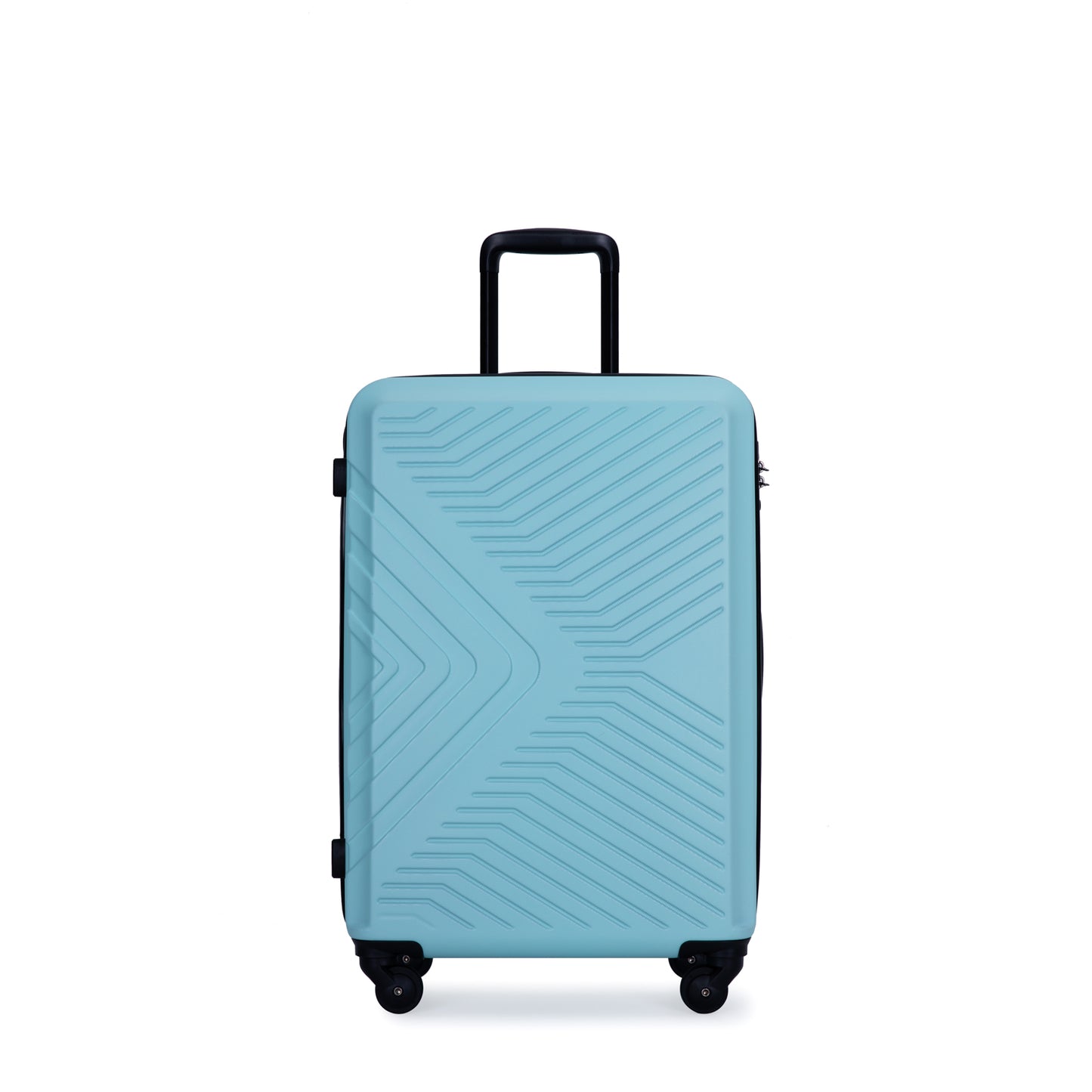 3-Piece Lightweight ABS Luggage Set with Spinner Wheels and TSA Lock - Green