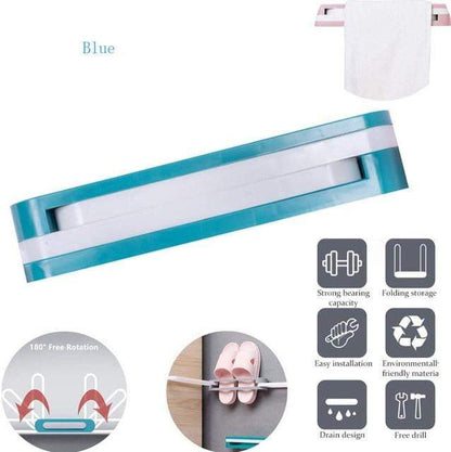 Wall Mounted Folding Slipper Rack & Shoe Organizer