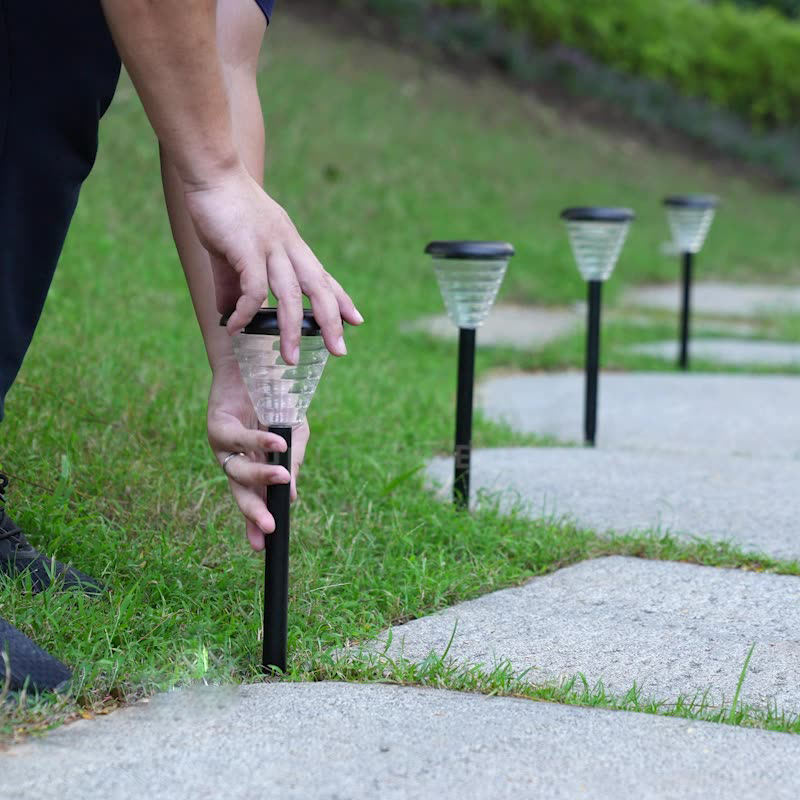 Outdoor Solar Garden LED Lights - Waterproof Landscape Lawn Path Decor with Auto-Induction