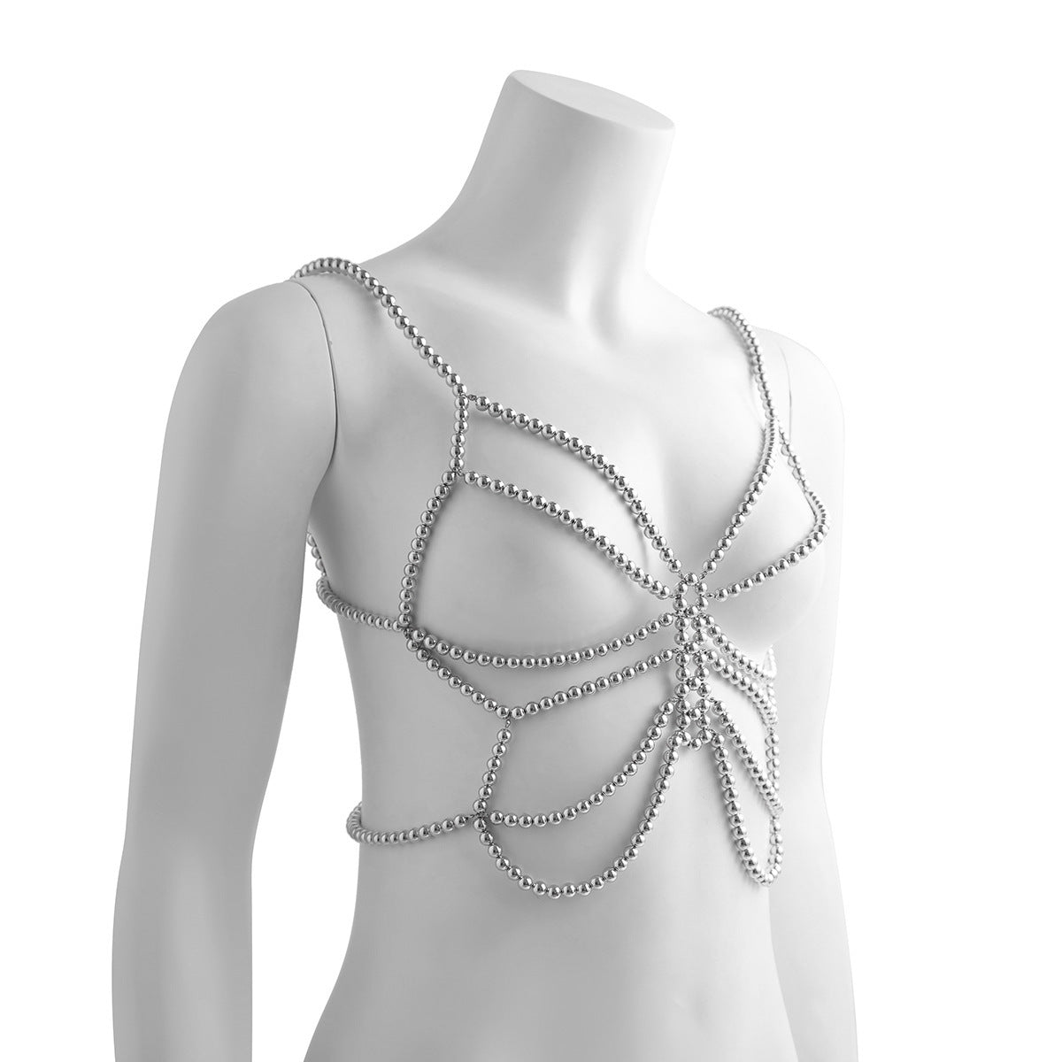 Minimalist Gold Tone Corset Body Chain - Butterfly Festival & Party Harness Jewelry
