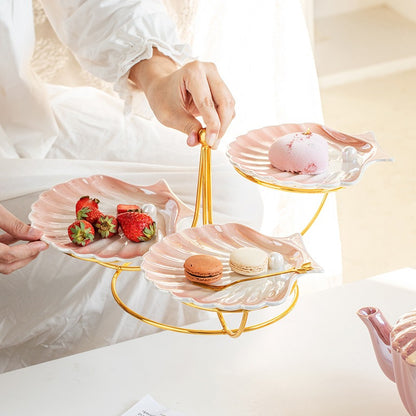 Luxury Pearl Shell Dessert Table Display Rack