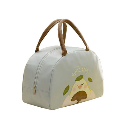 Cute Cartoon Thick Lunch Bag - Portable Large Capacity Insulated Oxford Cloth Lunch Box