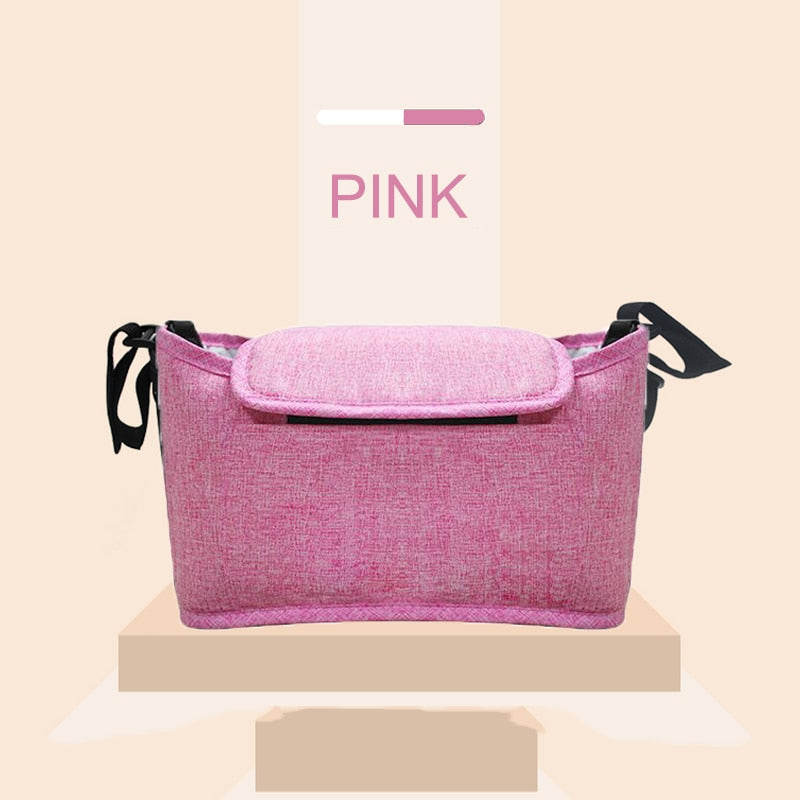 Universal Baby Stroller Organizer Bag with Cup Holder and Storage Pockets