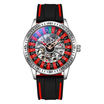 Luxury Gamble Plate Mechanical Men's Watch - Waterproof Luminous Trendy Sports Watch