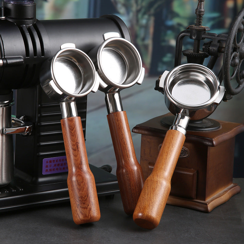 58mm Bottomless Portafilter with Wooden Handle for La Marzocco