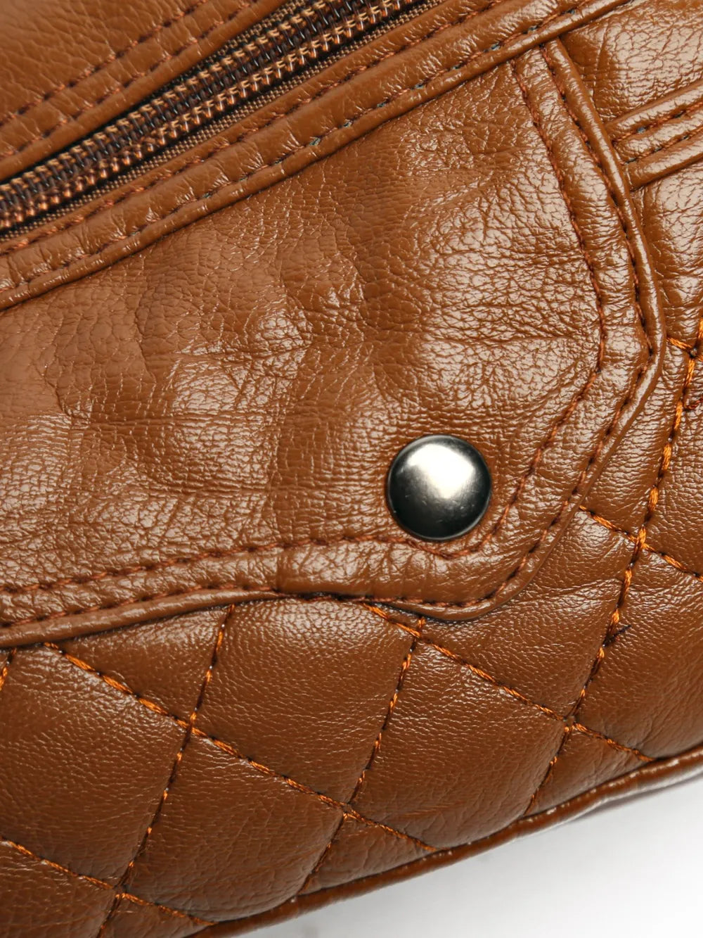 Vintage Style PU Leather Multi-Pocket Crossbody Shoulder Bag