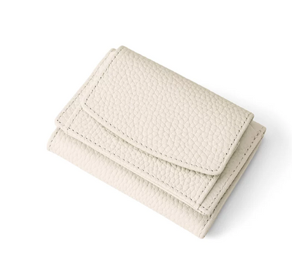Slim Genuine Leather RFID Wallet with Money Clip and Card Slots