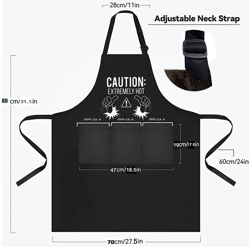 Classic Waterproof Kitchen Apron - Solid Color Oil-Resistant Cooking Bib for Home