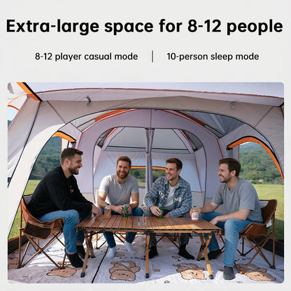 Waterproof Double Layer Family Camping Tent | Windproof & UV Resistant