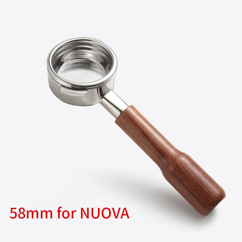 58mm Bottomless Portafilter with Wooden Handle for La Marzocco