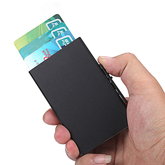 High Quality Business RFID Blocking Card Holder - Unisex Aluminum Card Box Travel Purse