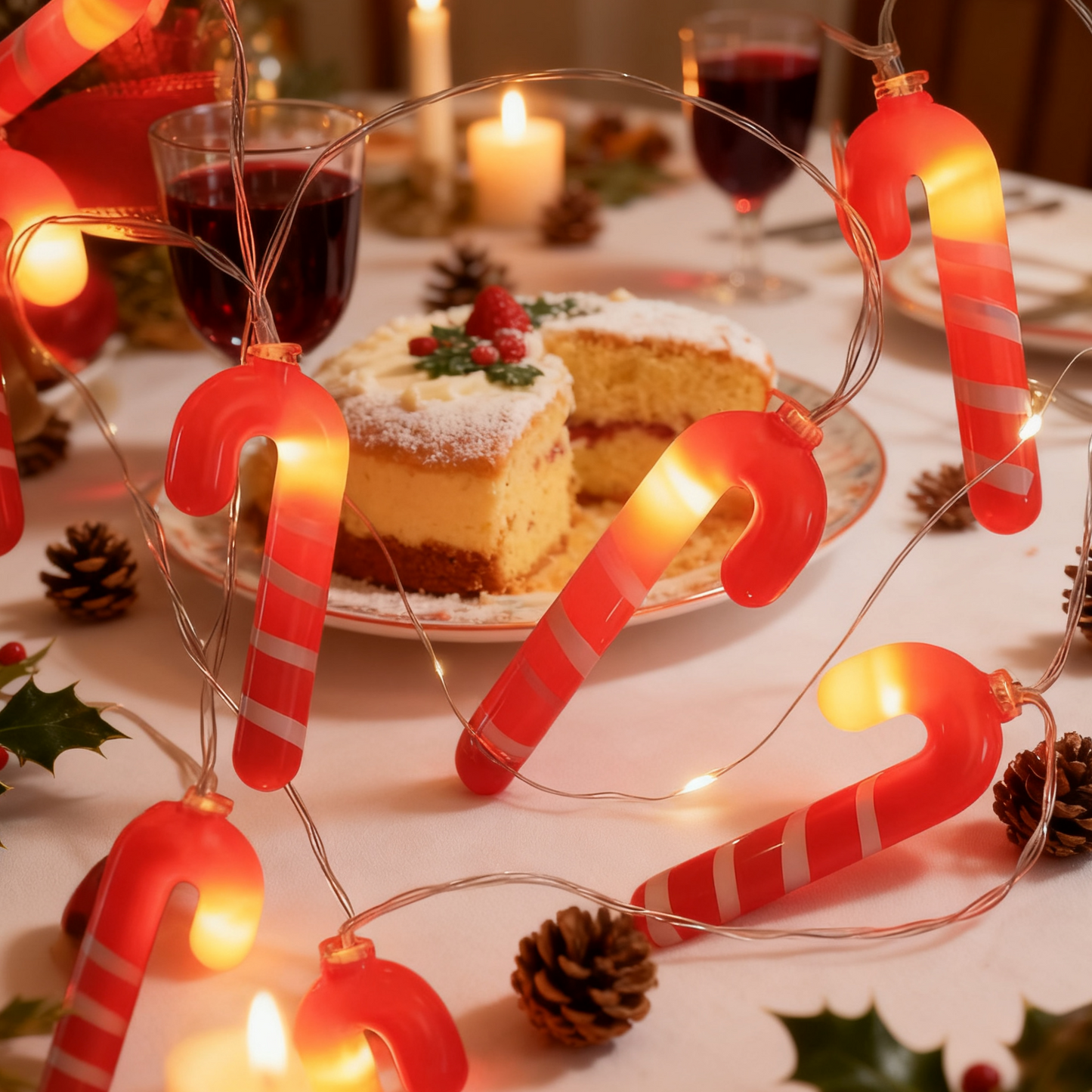 Candy Cane Christmas Lights - LED Fairy String Lights for Holiday Decor